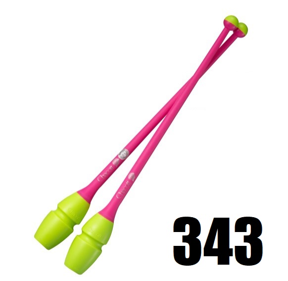 Булавы каучук юниоры CHACOTT 301505 0003-98 (FIG, 343, Yellow x Pink, 41 см)