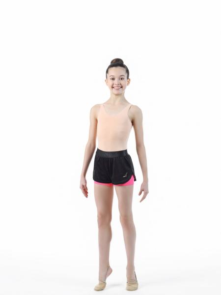 SOLO Шорты розовые двойные на резинке