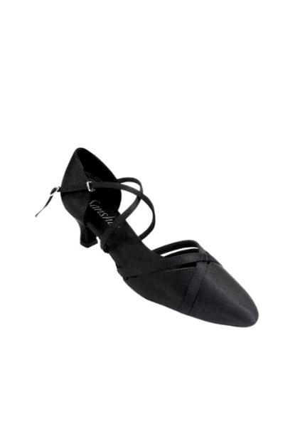Туфли бальные женские сатин BR20116S (9M, BLK)