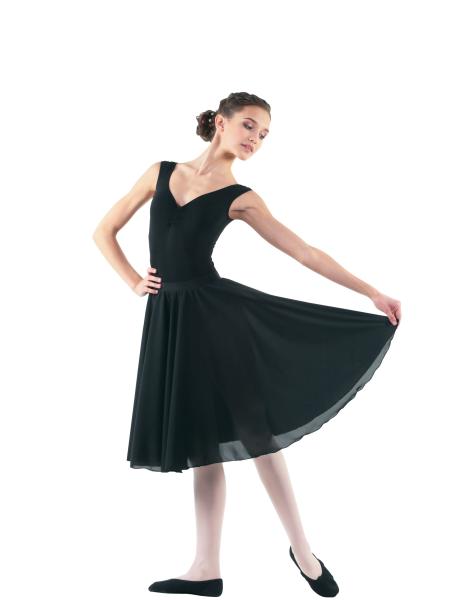 SOLO Юбка-солнце черная длиной по колено