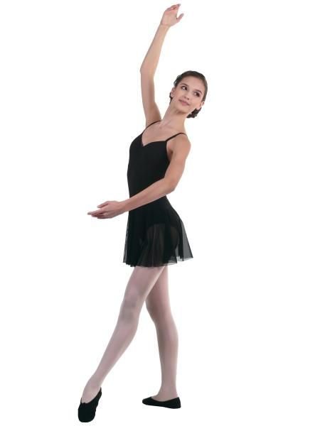 SOLO Юбка-солнце короткая из черной мелкой сетки