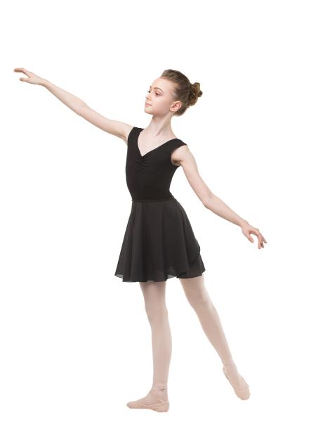 SOLO Юбка черная короткая с запа́хом