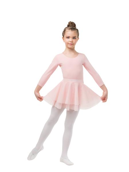 SOLO Юбка-солнце розовая двойная из мелкой сетки