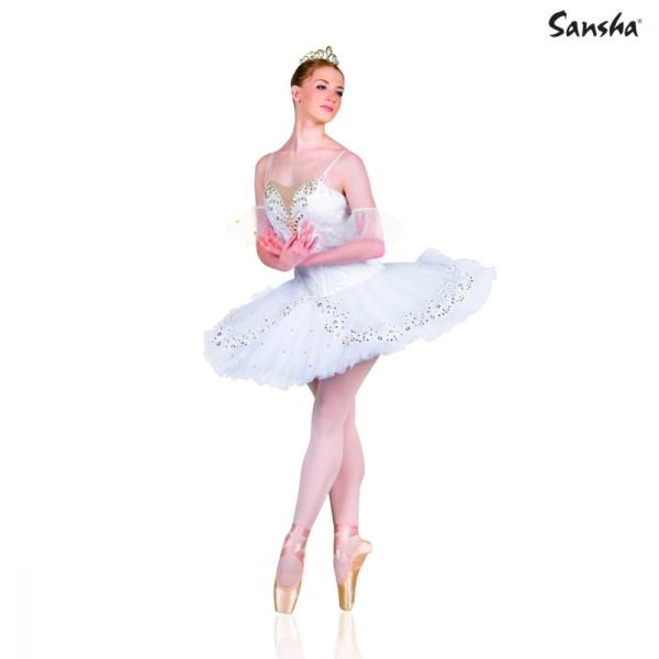 SANSHA Купальник на бретелях с корсетом и пачкой ROSABEL TF1809 9 слоев