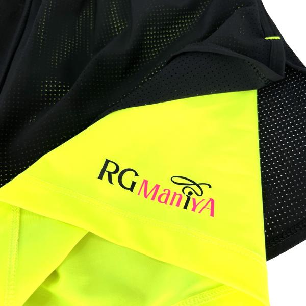 Шорты двойные RG Maniya SH-401 (48 (M), Черный и (Желтый Неон) Radience)