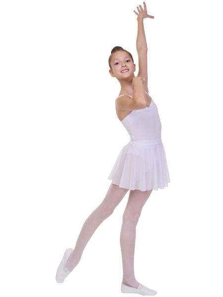 SOLO Юбка-солнце короткая из белой мелкой сетки