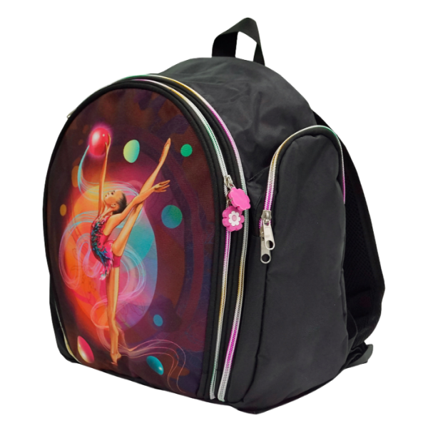 Рюкзак для гимнастики 220 (032, Черно-розовый)