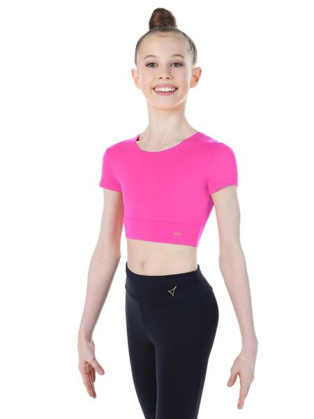 SOLO Кроп-футболка розовый неон