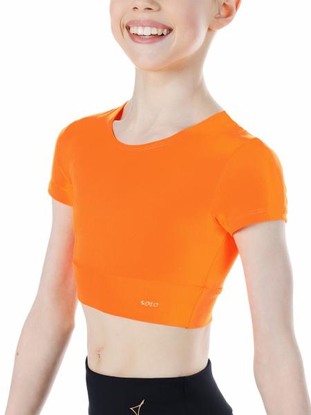 Кроп-футболка оранжевый неон