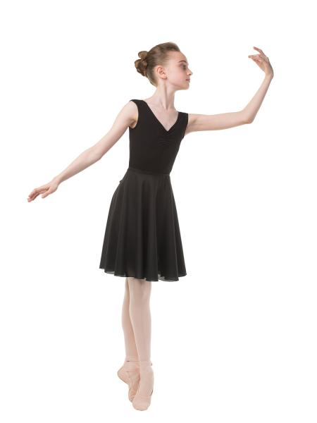 SOLO Юбка черная с запа́хом длиной до колена