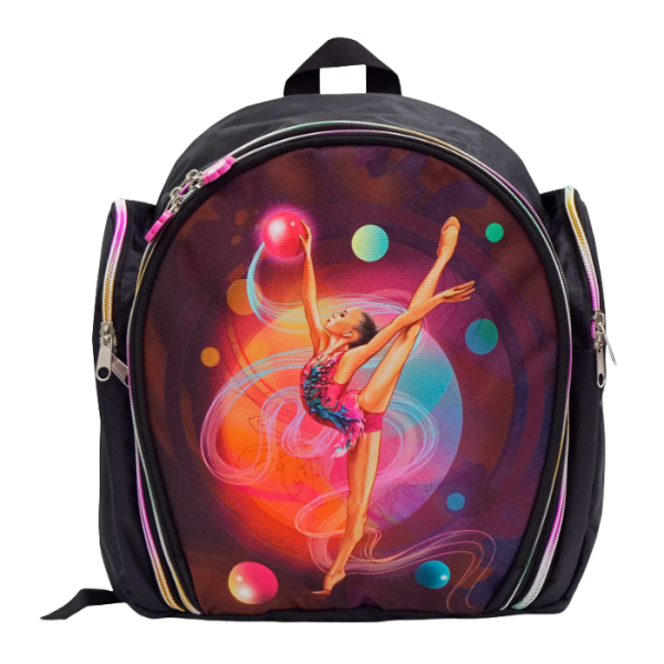 Рюкзак для гимнастики 220 (032, Черно-розовый)