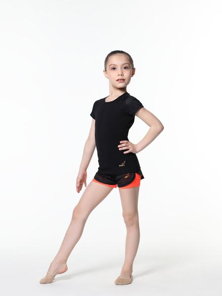 SOLO Футболка черная с кантами и вставками из сетки