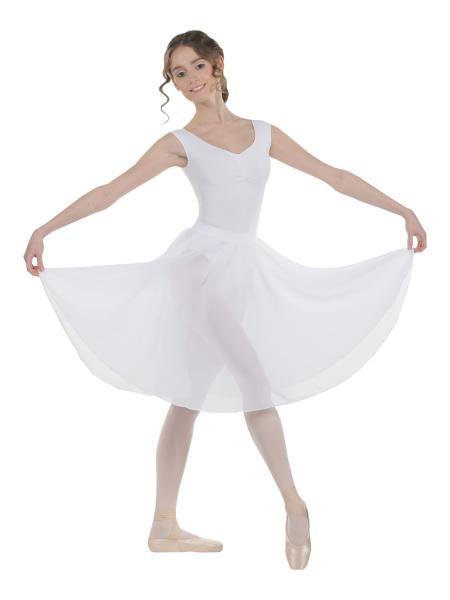 SOLO Юбка-солнце белая длиной по колено