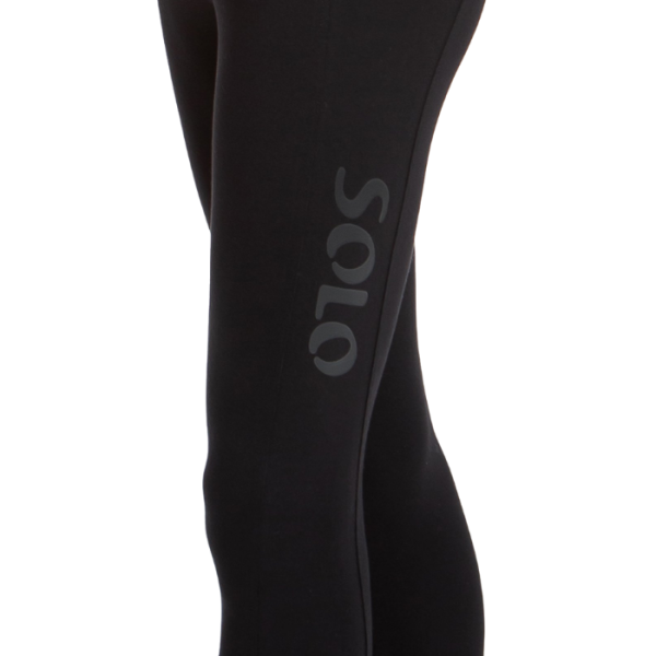 SOLO Легинсы Total Black с атласными надписями