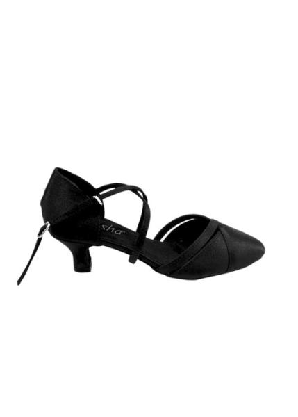 Туфли бальные женские сатин BR20116S (10M, BLK)