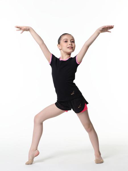 SOLO Футболка с розовыми кантами и вставками из сетки