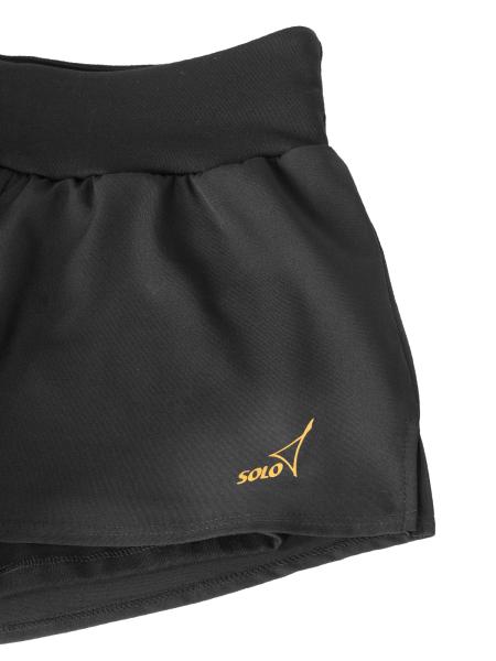 SOLO Шорты двойные с чёрными подшортниками