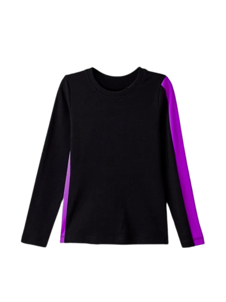 RG MANIYA Лонгслив Valencia с сиреневой вставкой