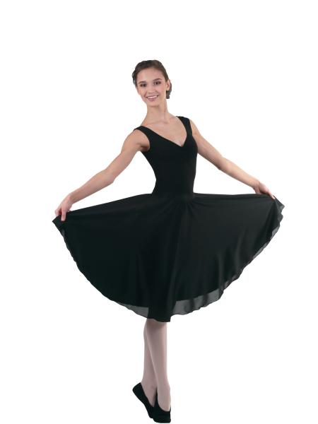 SOLO Юбка-солнце черная длиной по колено