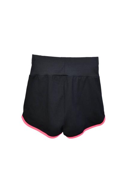 Шорты расклеш. с черным поясом на резинке и окантовкой из бифлекса WE2 Premier Pro PPR-SH-1 Athens (XXS, Черный и (Розовый)Psichorett)